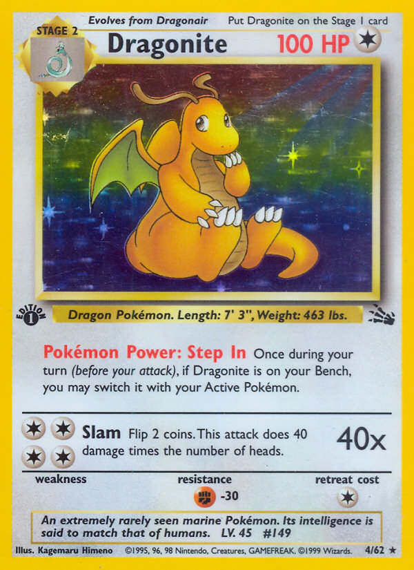 Dragonite (4/62) [Fossil 1st Edition] | Galactic Gamez