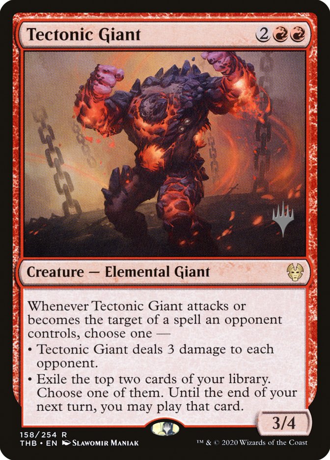 Tectonic Giant (Promo Pack) [Theros Beyond Death Promos] | Galactic Gamez