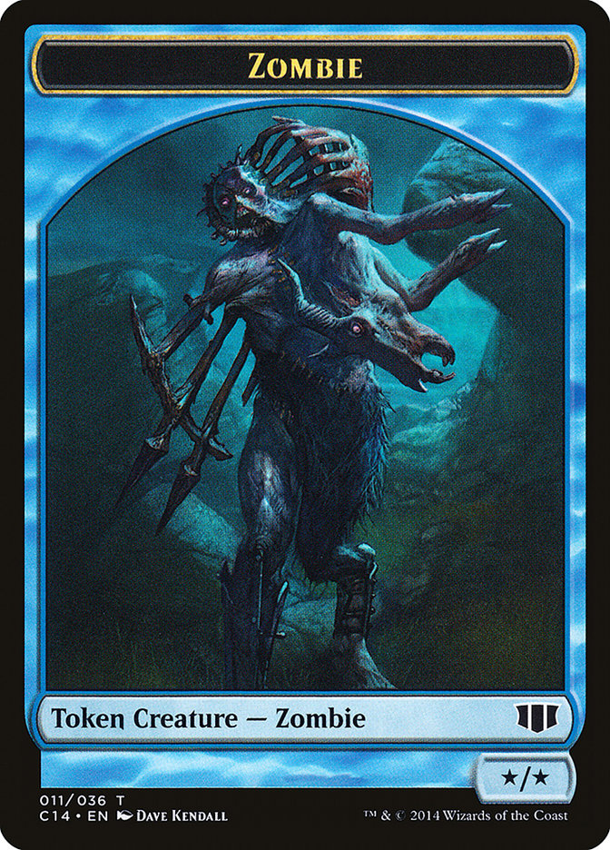 Whale // Zombie (011/036) Double-sided Token [Commander 2014 Tokens] | Galactic Gamez