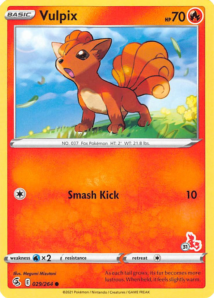 Vulpix (029/264) (Cinderace Stamp #31) [Battle Academy 2022] | Galactic Gamez