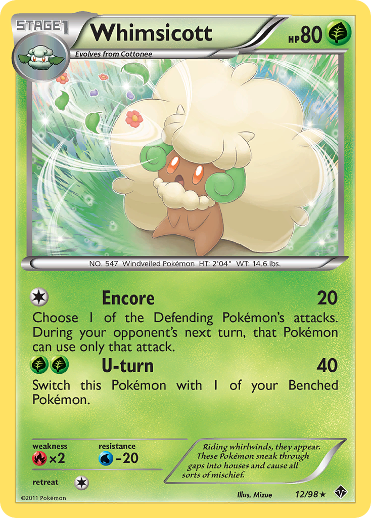 Whimsicott (12/98) [Black & White: Emerging Powers] | Galactic Gamez