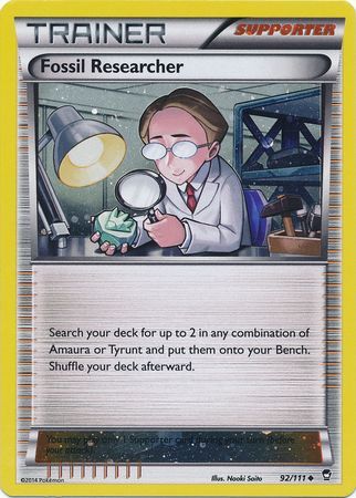 Fossil Researcher (92/111) (Cosmos Holo) [XY: Furious Fists] | Galactic Gamez