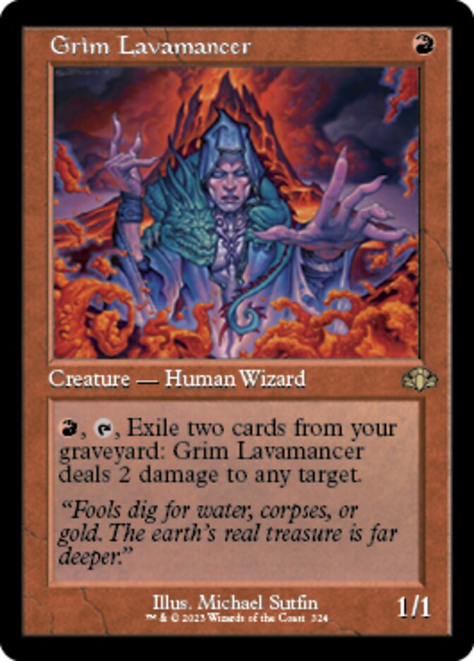 Grim Lavamancer (Retro) [Dominaria Remastered] | Galactic Gamez