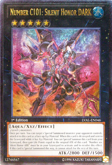 Number C101: Silent Honor DARK (UTR) [LVAL-EN046] Ultimate Rare | Galactic Gamez