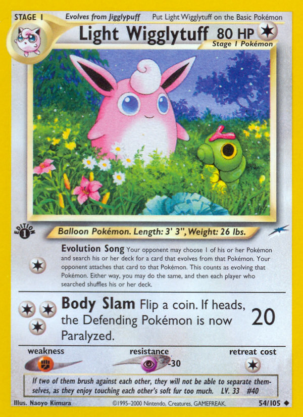 Light Wigglytuff (54/105) [Neo Destiny 1st Edition] | Galactic Gamez