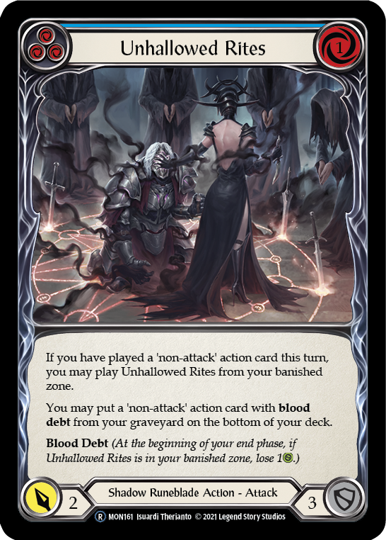 Unhallowed Rites (Blue) [U-MON161] Unlimited Edition Normal | Galactic Gamez