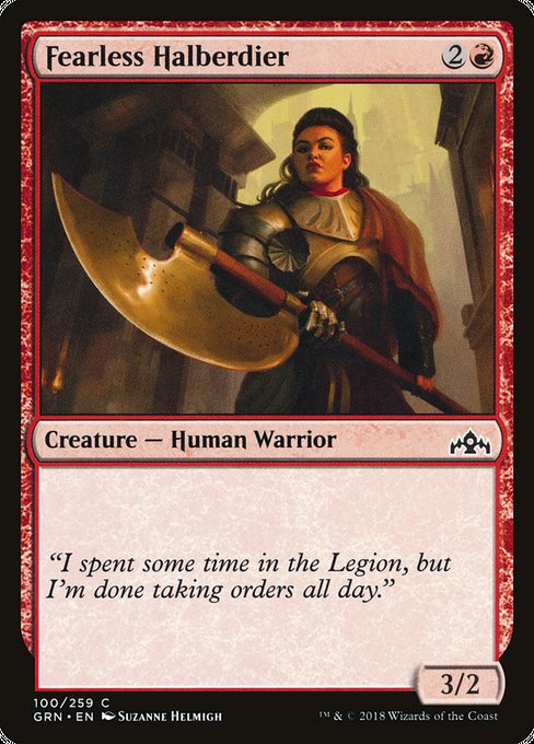 Fearless Halberdier [Guilds of Ravnica] | Galactic Gamez