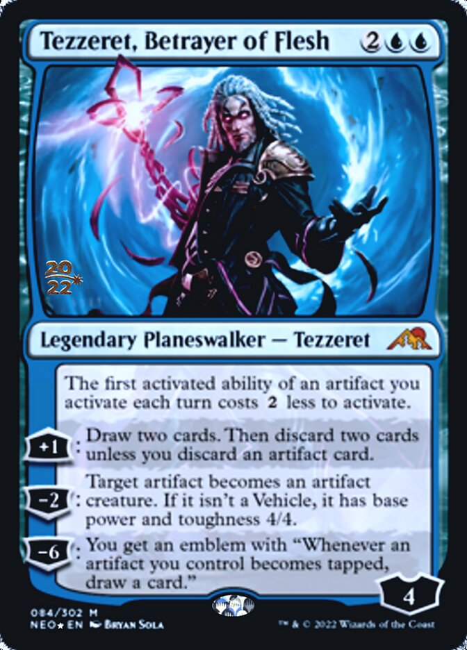 Tezzeret, Betrayer of Flesh [Kamigawa: Neon Dynasty Prerelease Promos] | Galactic Gamez