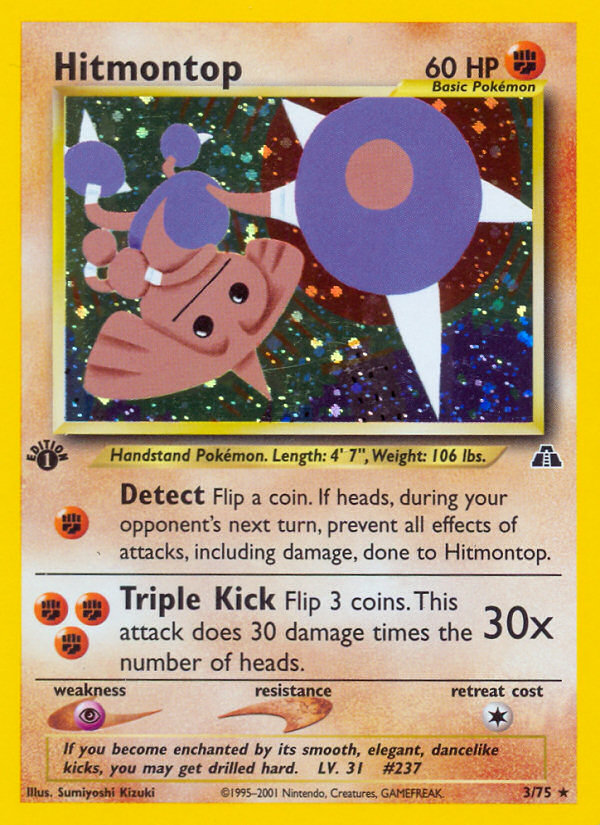 Hitmontop (3/75) [Neo Discovery 1st Edition] | Galactic Gamez