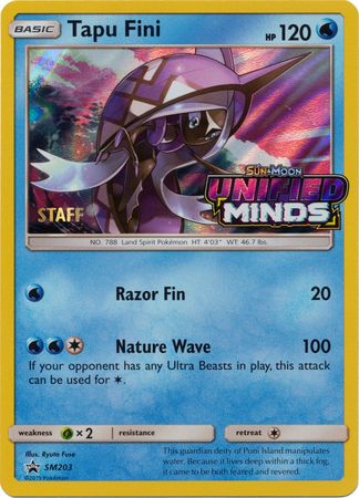 Tapu Fini (SM203) (Staff Prerelease Promo) [Sun & Moon: Black Star Promos] | Galactic Gamez