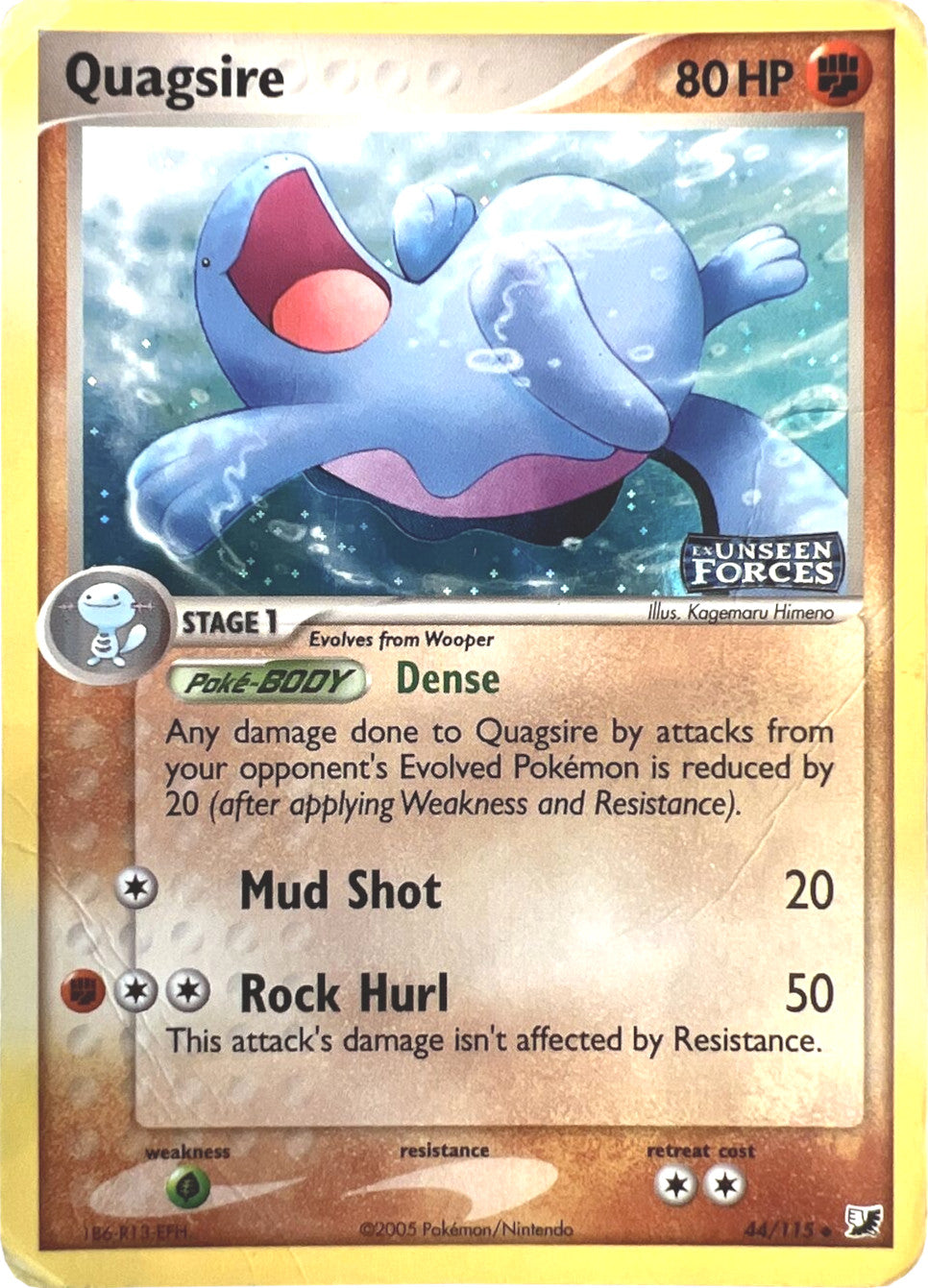 Quagsire (44/115) (Stamped) [EX: Unseen Forces] | Galactic Gamez