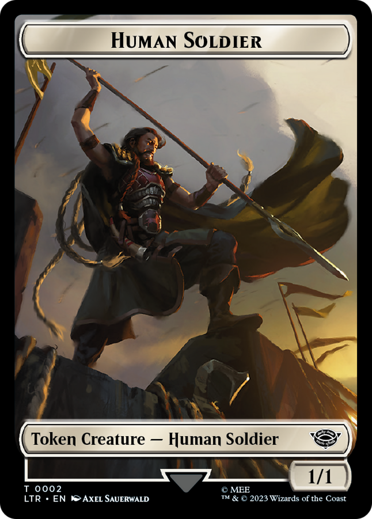 Food (09) // Human Soldier (02) Double-Sided Token [The Lord of the Rings: Tales of Middle-Earth Tokens] | Galactic Gamez