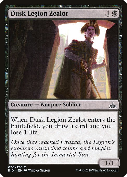 Dusk Legion Zealot [Rivals of Ixalan] | Galactic Gamez