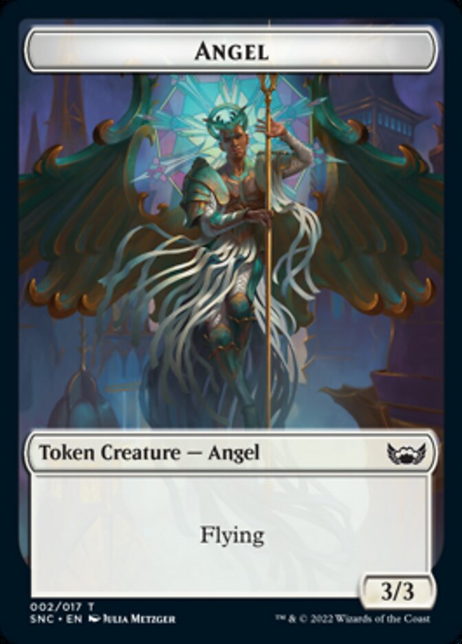 Cat // Angel Double-sided Token [Streets of New Capenna Tokens] | Galactic Gamez