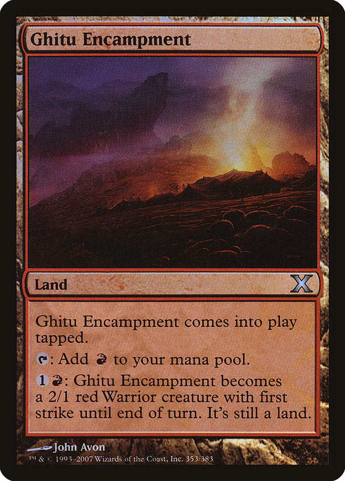 Ghitu Encampment (Premium Foil) [Tenth Edition] | Galactic Gamez