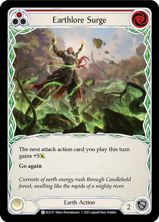 Earthlore Surge (Red) [ELE137] (Tales of Aria)  1st Edition Normal | Galactic Gamez