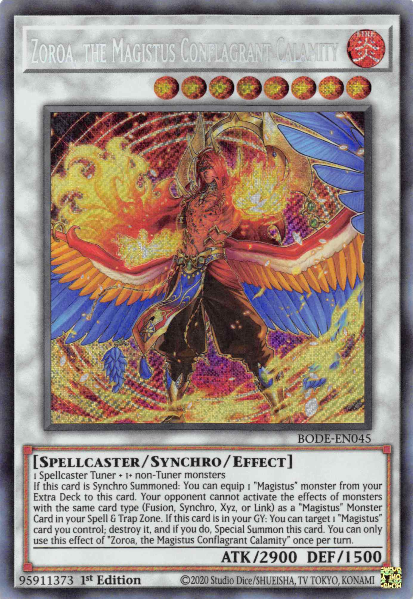 Zoroa, the Magistus Conflagrant Calamity [BODE-EN045] Secret Rare | Galactic Gamez