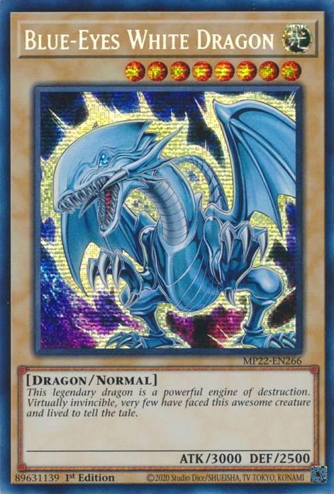 Blue-Eyes White Dragon [MP22-EN266] Prismatic Secret Rare | Galactic Gamez