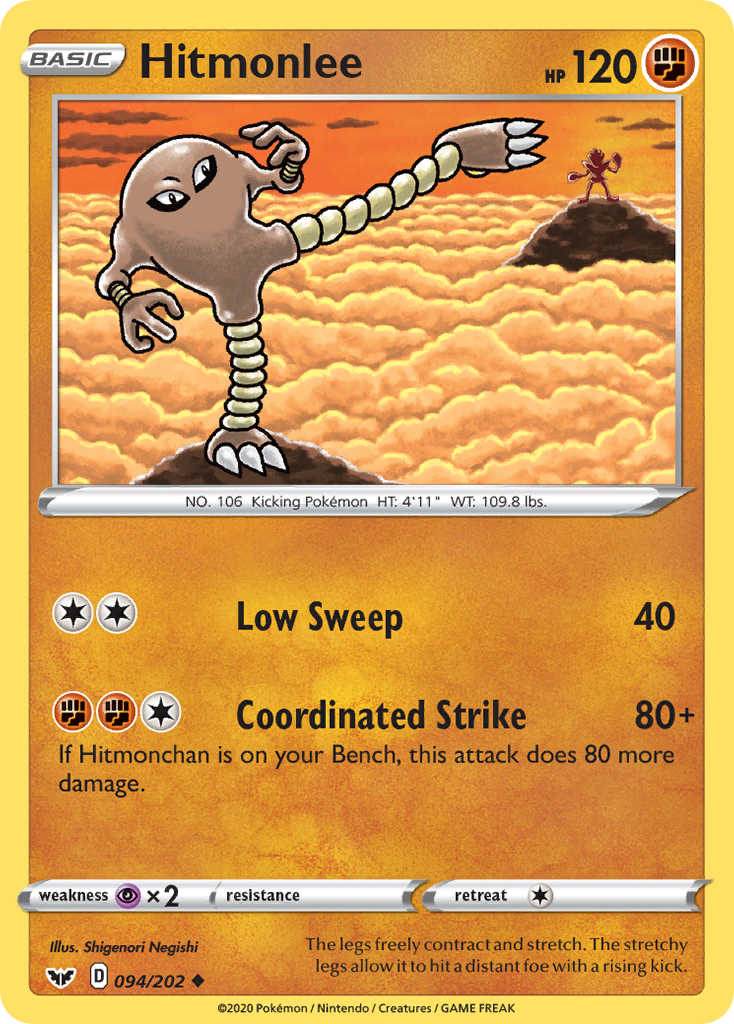 Hitmonlee (094/202) [Sword & Shield: Base Set] | Galactic Gamez