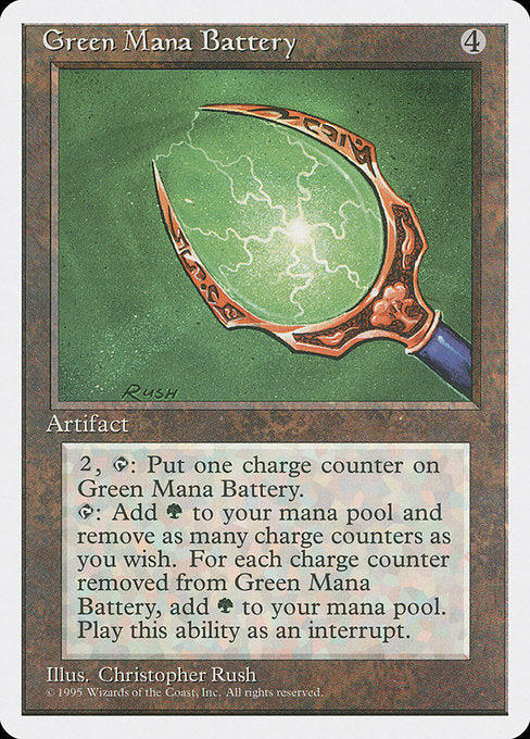 Green Mana Battery [Fourth Edition] | Galactic Gamez