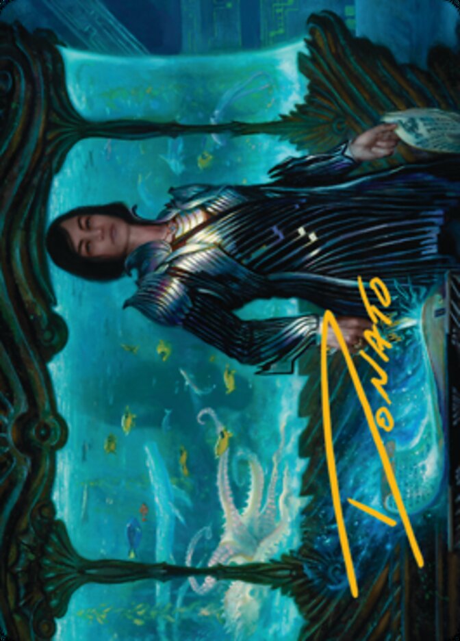 Lagrella, the Magpie Art Card (Gold-Stamped Signature) [Streets of New Capenna Art Series] | Galactic Gamez