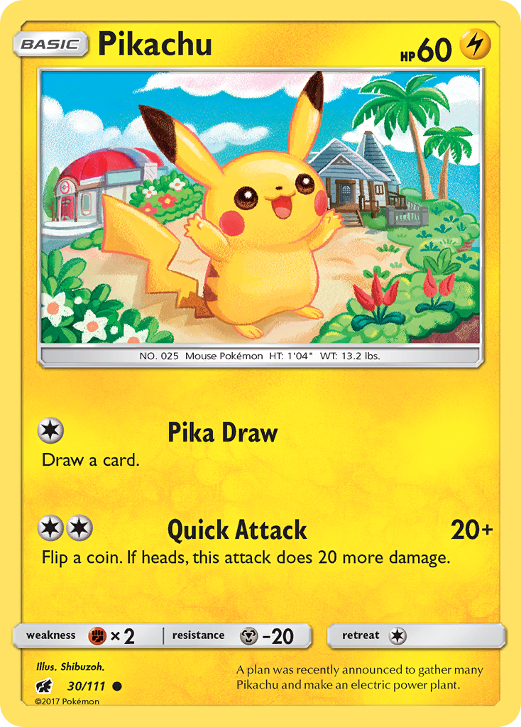 Pikachu (30/111) [Sun & Moon: Crimson Invasion] | Galactic Gamez