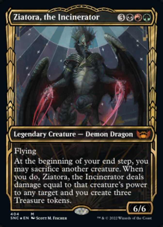 Ziatora, the Incinerator (Showcase Golden Age Gilded Foil) [Streets of New Capenna] | Galactic Gamez