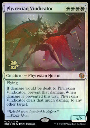 Phyrexian Vindicator [Phyrexia: All Will Be One Prerelease Promos] | Galactic Gamez