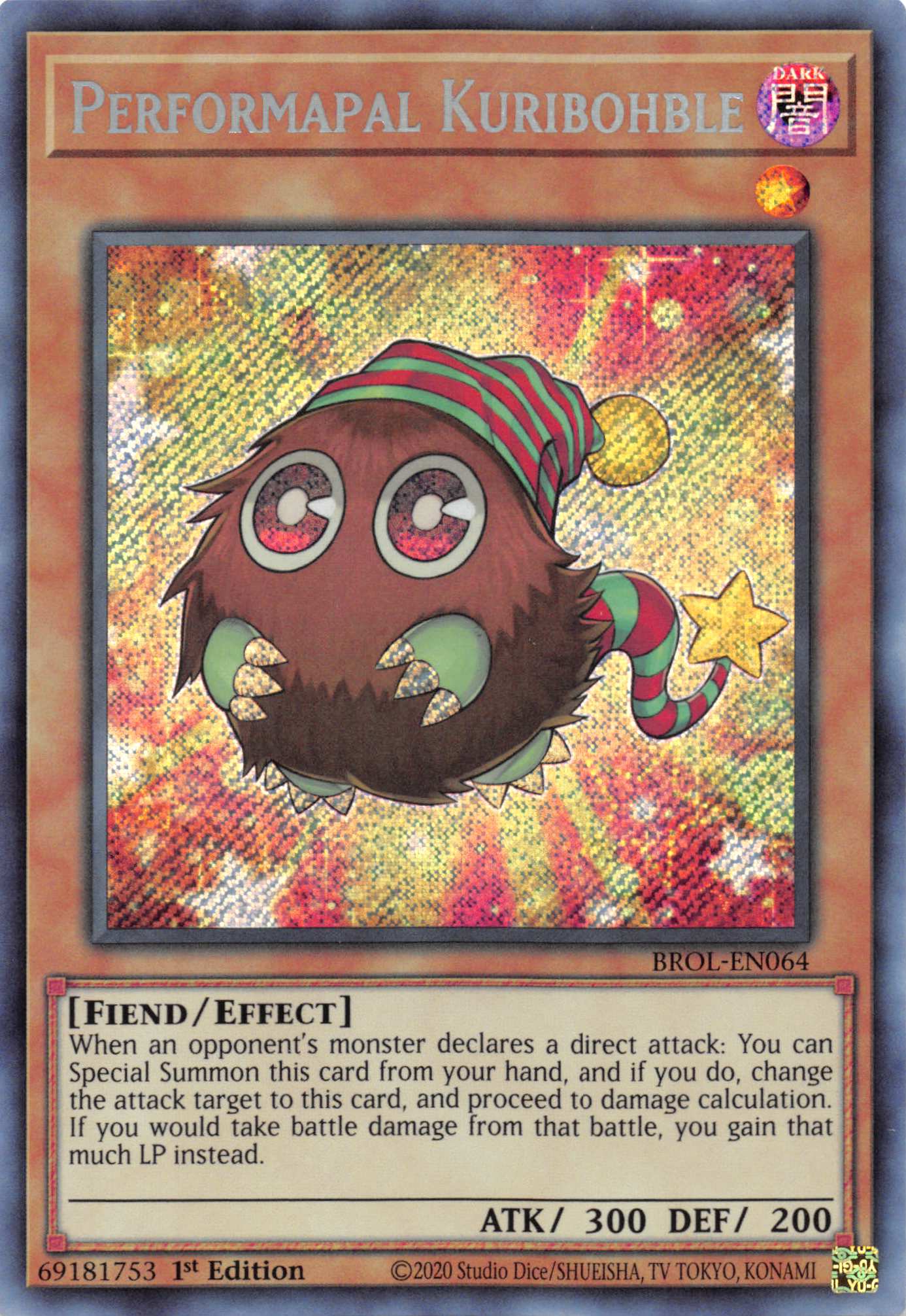 Performapal Kuribohble [BROL-EN064] Secret Rare | Galactic Gamez