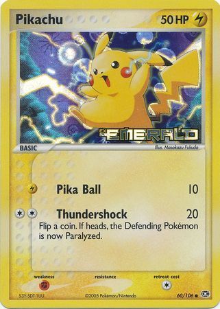 Pikachu (60/106) (Stamped) [EX: Emerald] | Galactic Gamez