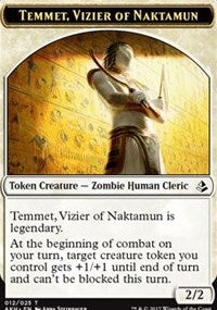 Temmet, Vizier of Naktamun // Zombie Token [Amonkhet Tokens] | Galactic Gamez