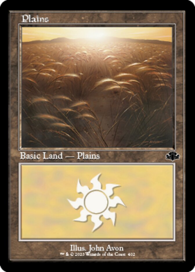 Plains (402) (Retro) [Dominaria Remastered] | Galactic Gamez