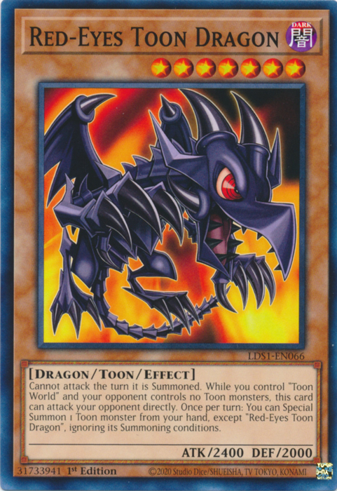 Red-Eyes Toon Dragon [LDS1-EN066] Common | Galactic Gamez