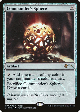 Commander's Sphere [Judge Gift Cards 2018] | Galactic Gamez