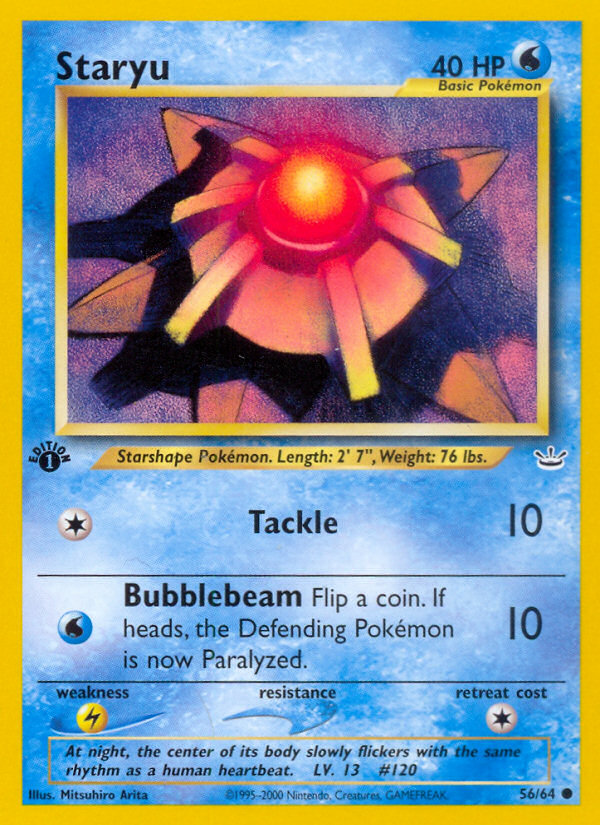 Staryu (56/64) [Neo Revelation 1st Edition] | Galactic Gamez