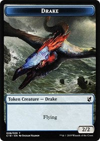 Drake // Human Double-sided Token [Commander 2019 Tokens] | Galactic Gamez