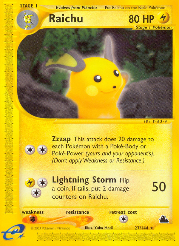 Raichu (27/144) [Skyridge] | Galactic Gamez