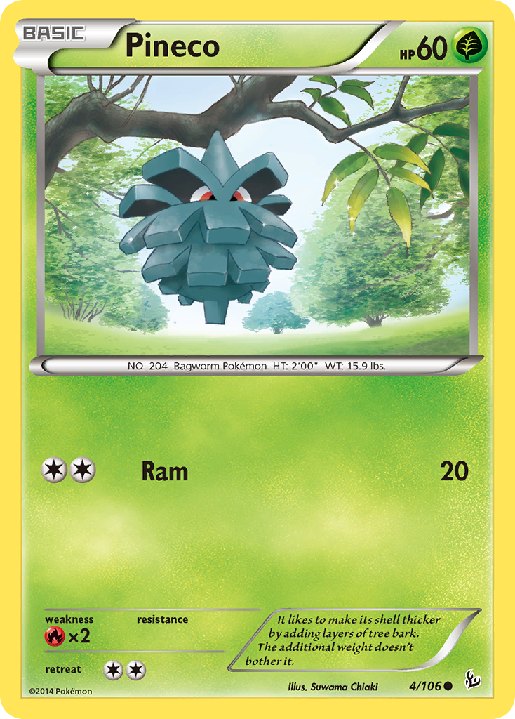 Pineco (4/106) [XY: Flashfire] | Galactic Gamez