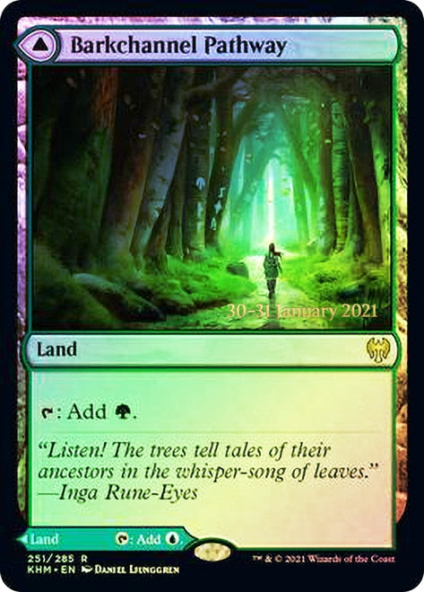 Barkchannel Pathway // Tidechannel Pathway  [Kaldheim Prerelease Promos] | Galactic Gamez