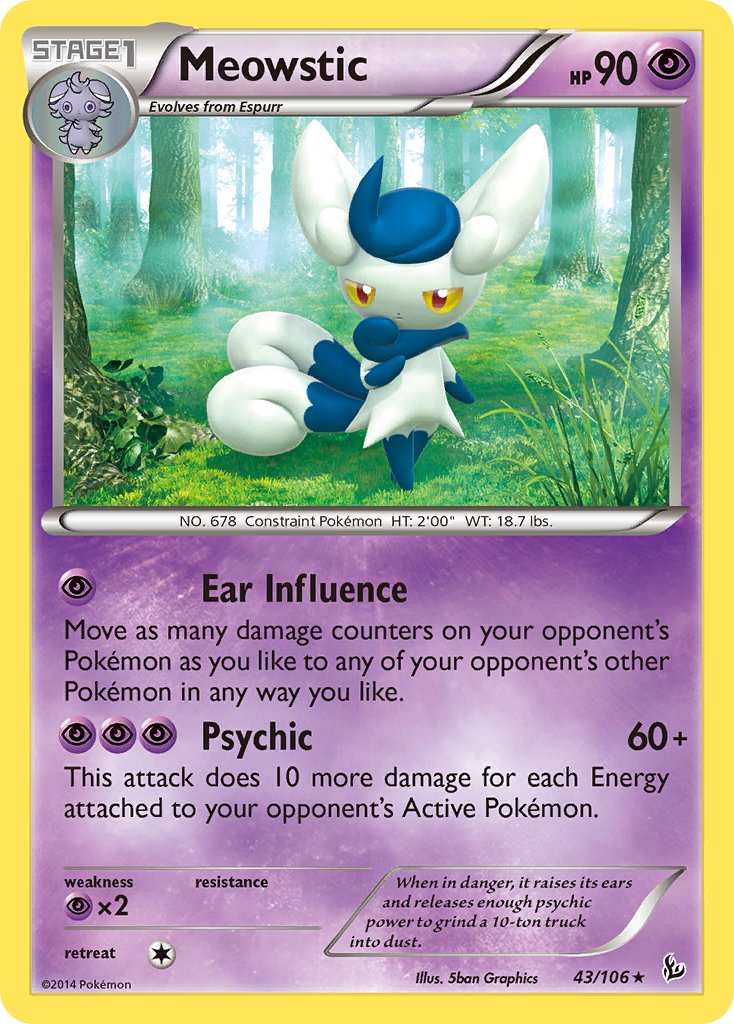 Meowstic (43/106) (Theme Deck Exclusive) [XY: Flashfire] | Galactic Gamez