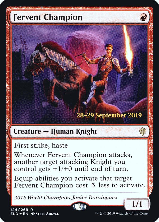 Fervent Champion  [Throne of Eldraine Prerelease Promos] | Galactic Gamez