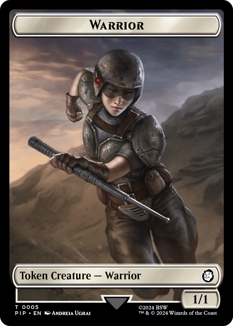 Treasure (0019) // Warrior Double-Sided Token [Fallout Tokens] | Galactic Gamez