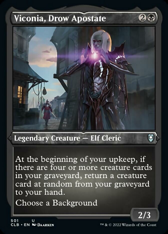 Viconia, Drow Apostate (Foil Etched) [Commander Legends: Battle for Baldur's Gate] | Galactic Gamez