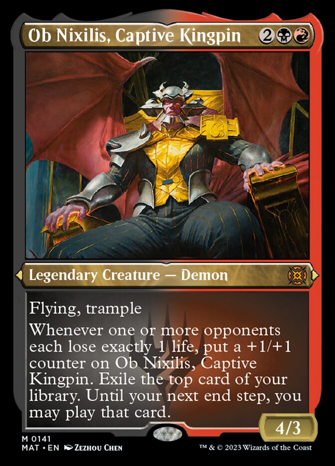 Ob Nixilis, Captive Kingpin (Foil Etched) [March of the Machine: The Aftermath] | Galactic Gamez