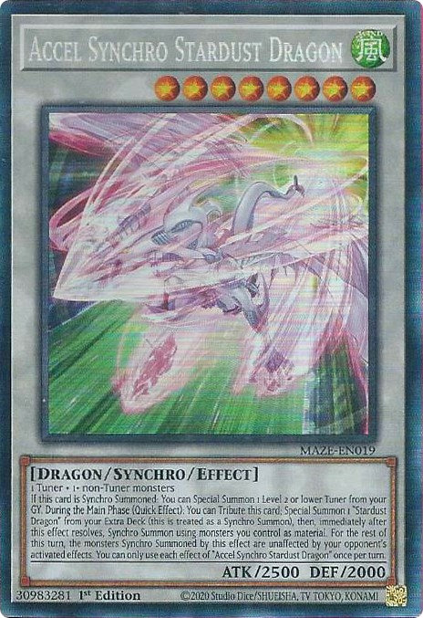 Accel Synchro Stardust Dragon [MAZE-EN019] Collector's Rare | Galactic Gamez