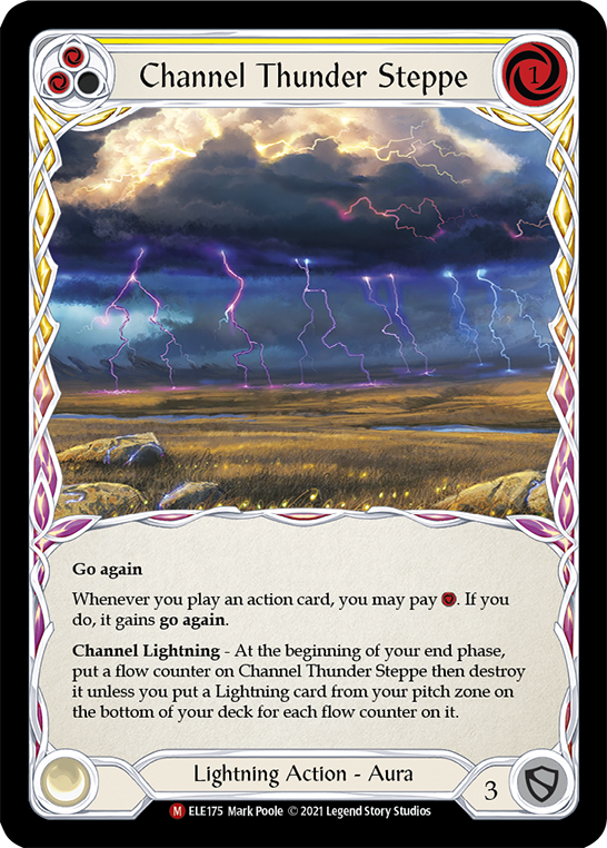 Channel Thunder Steppe [ELE175] (Tales of Aria)  1st Edition Rainbow Foil | Galactic Gamez