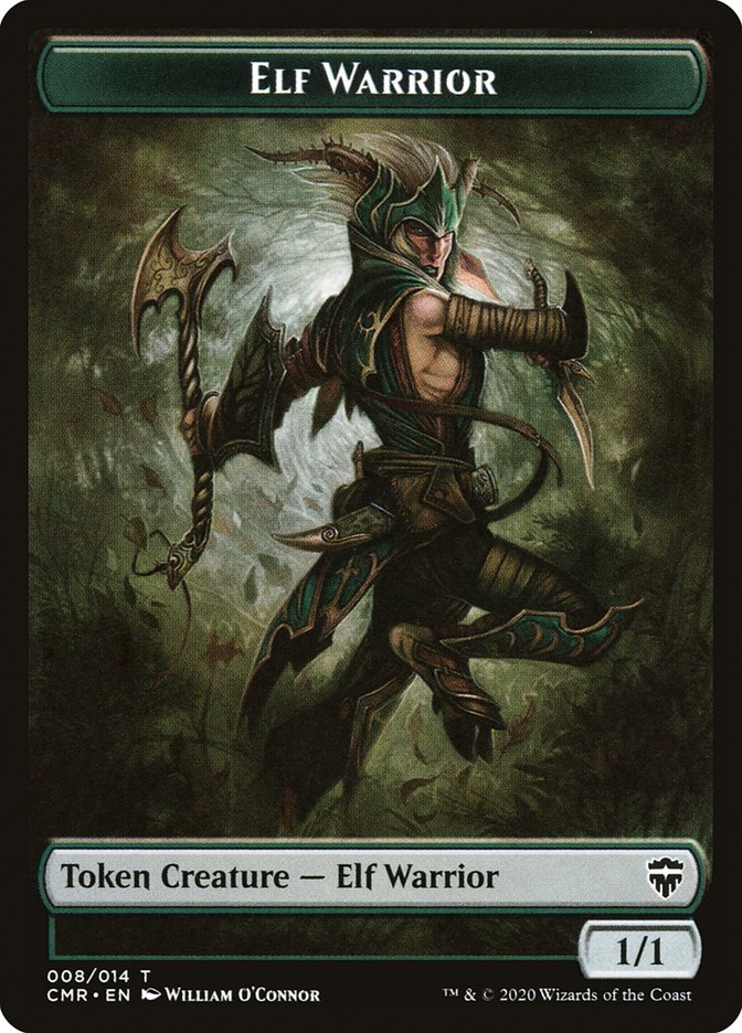 Copy (013) // Elf Warrior Token [Commander Legends Tokens] | Galactic Gamez