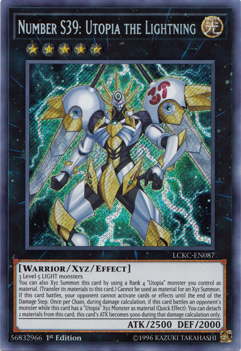 Number S39: Utopia the Lightning [LCKC-EN087] Secret Rare | Galactic Gamez