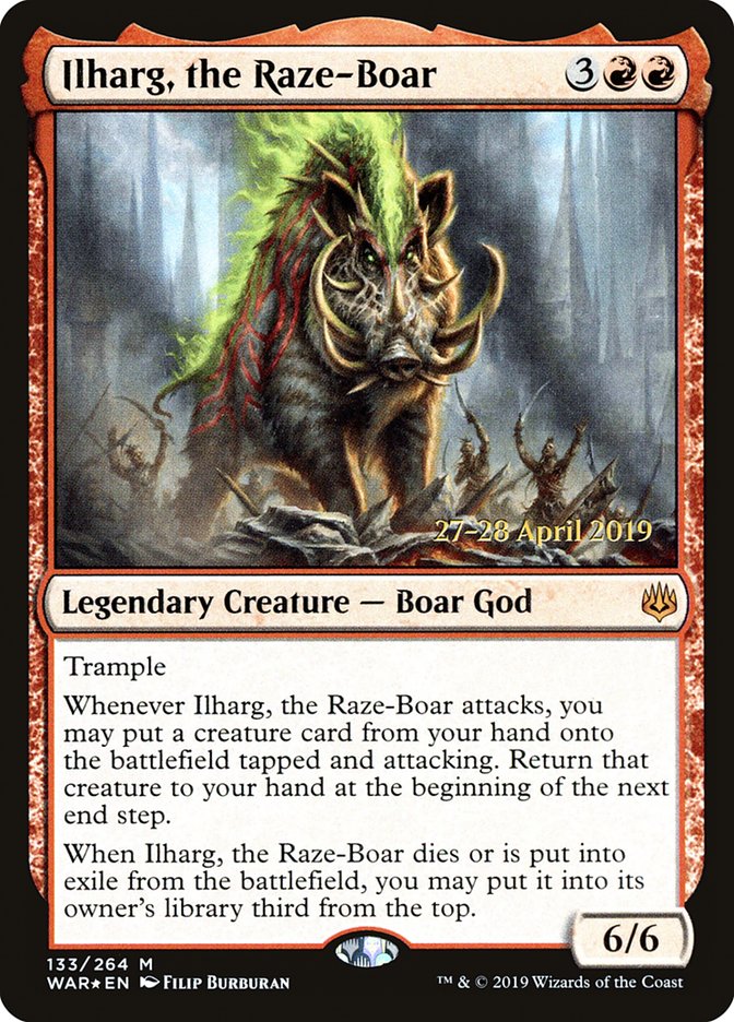 Ilharg, the Raze-Boar  [War of the Spark Prerelease Promos] | Galactic Gamez