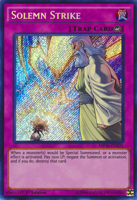 Solemn Strike [MP16-EN231] Secret Rare | Galactic Gamez